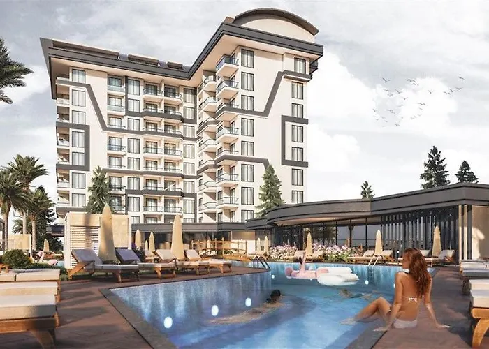 Sifir Muhtesem Havuzlu Aileye Oezel 1e1 Rezidans Lägenhetshotell Alanya